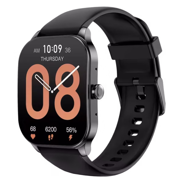 Amazfit Pop 3S BT Calling Smart Watch-silver Ultra-large 1.96" HD AMOLED Display Smart Bluetooth Calling 100 Sports Modes IP68 Water Resistance Always-On Display AI Voice Assistance 12-day Battery Life typical usage 100+ Watch Faces IOS/iPhone can not support