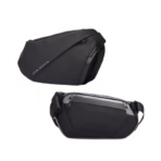 Bange BG-7311 Men Epithelium Coating Waterproof Crossbody Chest Bag-black The back is made of 5 layers of breathable mesh material