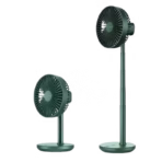 JISULIFE FA13P Oscillating Extend Rotate Desk Fan-green,up to 120 degrees