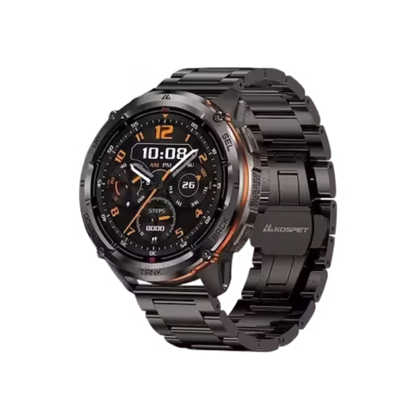 KOSPET TANK T3 ULTRA 2 Smart Watch - Special Edition-Black,AOD AMOLED display,Dual band GPS plus six satellite systems gives
