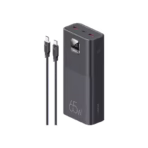 USAMS PB68 Fast Charging Power Bank 65W 30000mAh with Type-C PD Cable 65W,Black,3 ports fast charger
