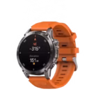 Zeblaze Stratos 2 Plus Smartwatch-orngeAMOLED display delivers vibrant visuals with sharp contrast in every glance Peak brightness ensures clear screen visibility even under direct sunlight outdoors Comfortable liquid silicone strap designed for all-day wear during any adventure